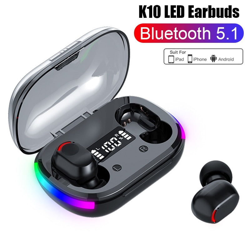 K10 TWS Air Pro Fone Bluetooth Earphones Wireless Headphones for Xiaomi LED